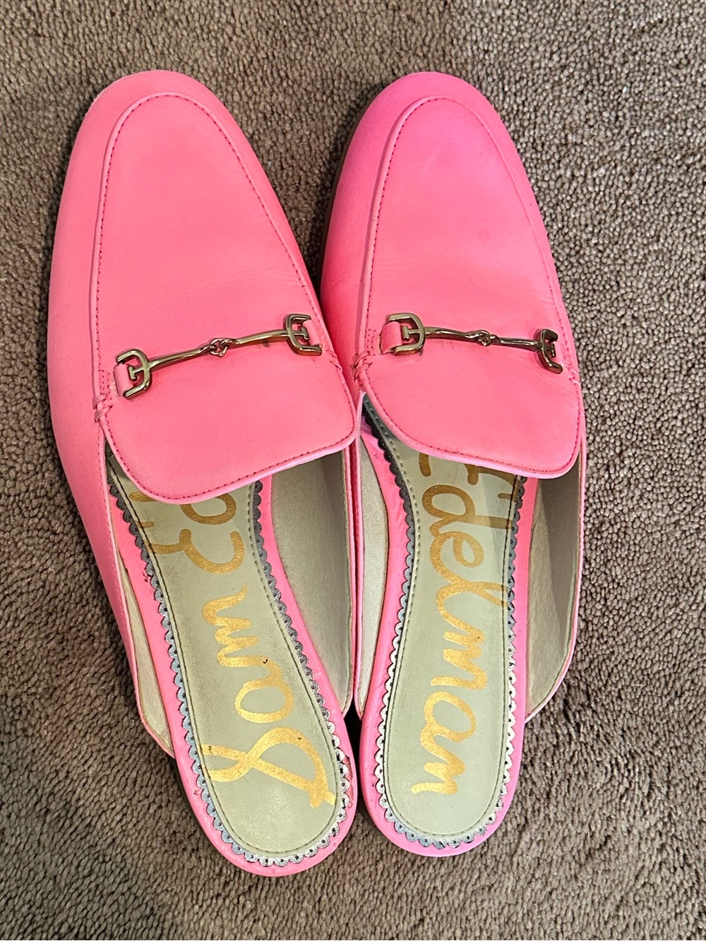 Sam Edelman Pink Loafer Mules